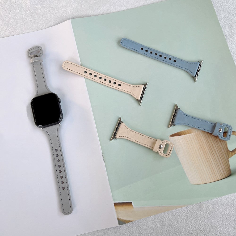 Rigtigt Elegant Kunstlæder Universal Rem passer til Apple Smartwatch - Brun#serie_1