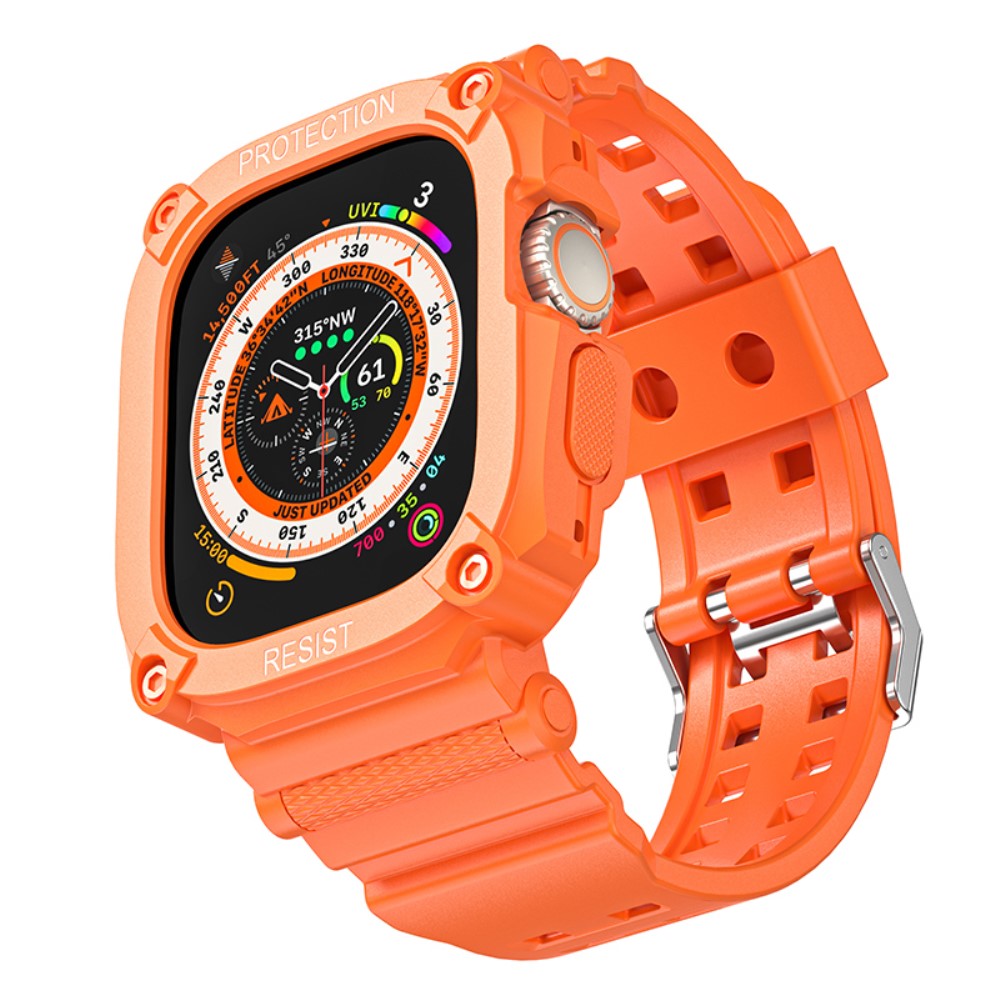 Helt Vildt Flot Silikone Rem passer til Apple Watch Ultra - Orange#serie_1