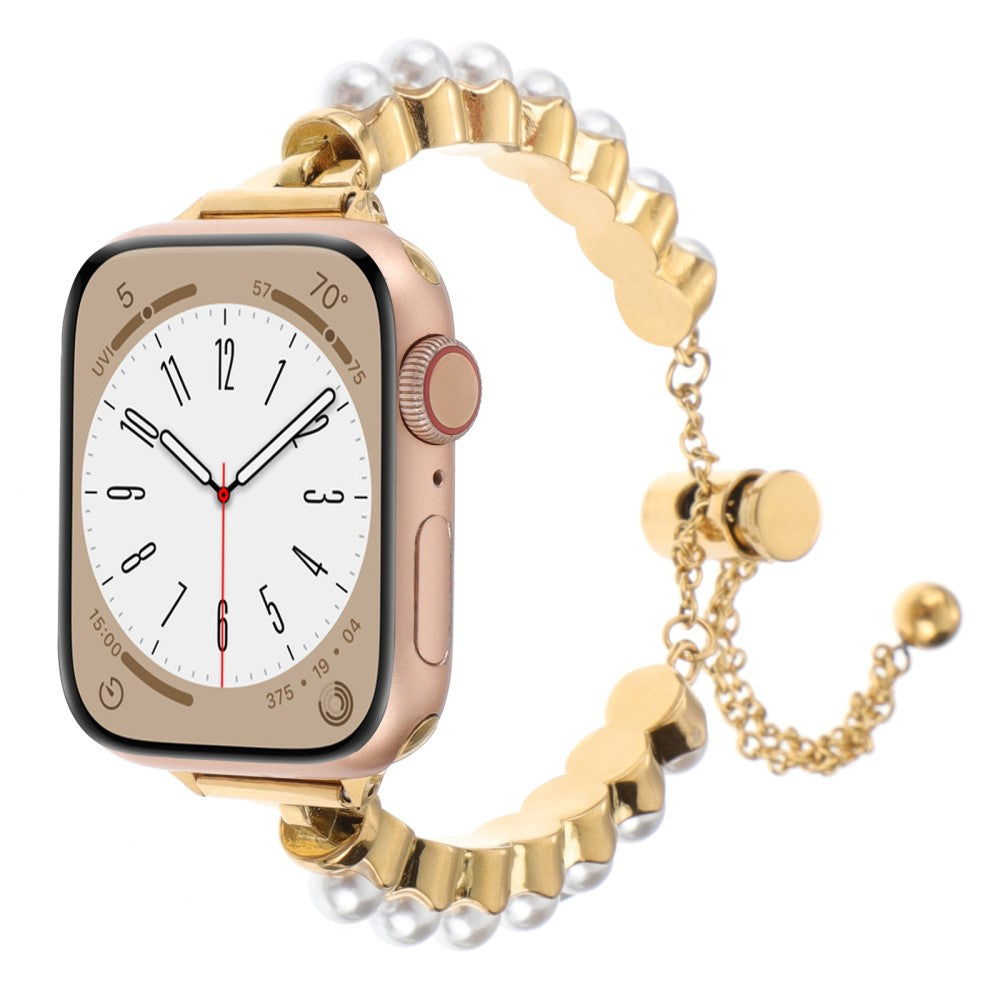 Meget Elegant Metal Og Sten Universal Rem passer til Apple Smartwatch - Guld#serie_2
