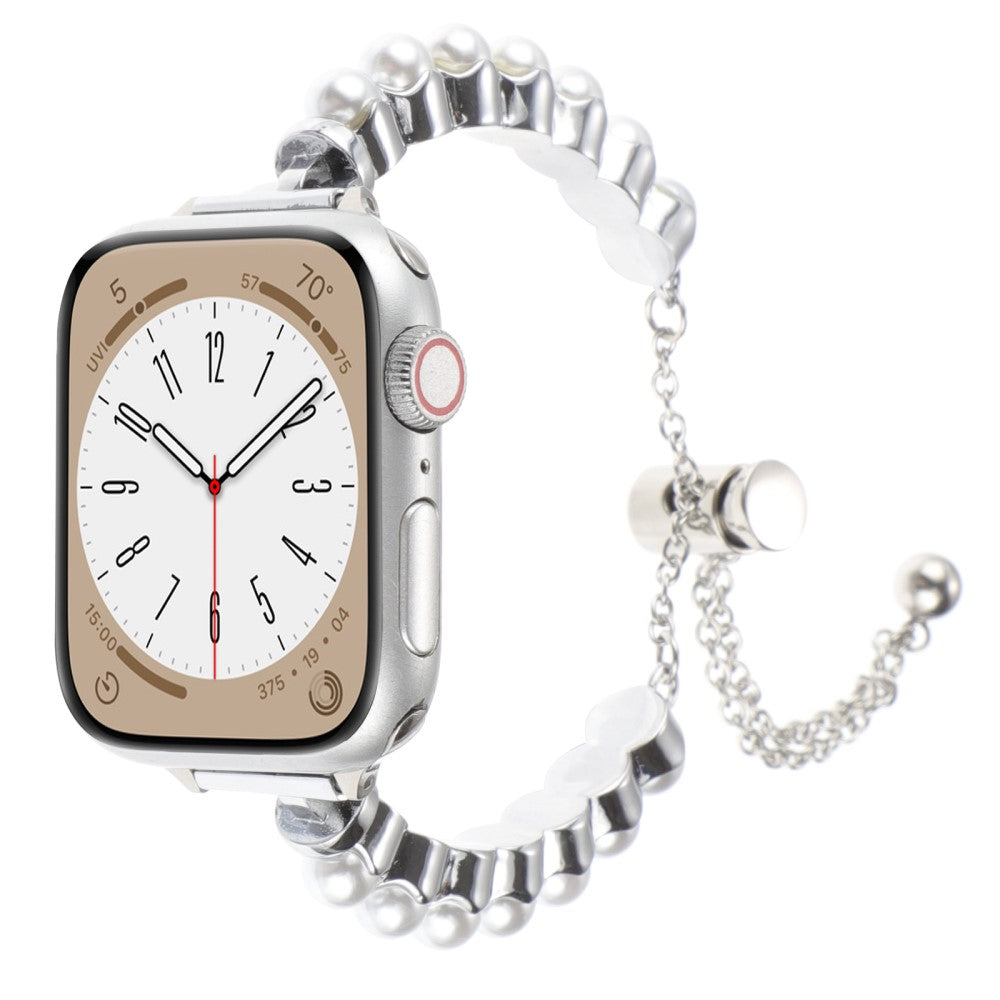 Meget Elegant Metal Og Sten Universal Rem passer til Apple Smartwatch - Sølv#serie_4