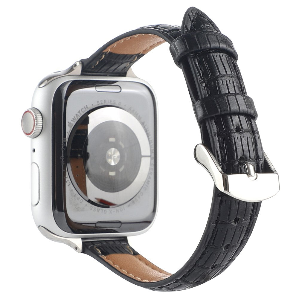 Rigtigt Skøn Kunstlæder Universal Rem passer til Apple Smartwatch - Sort#serie_1