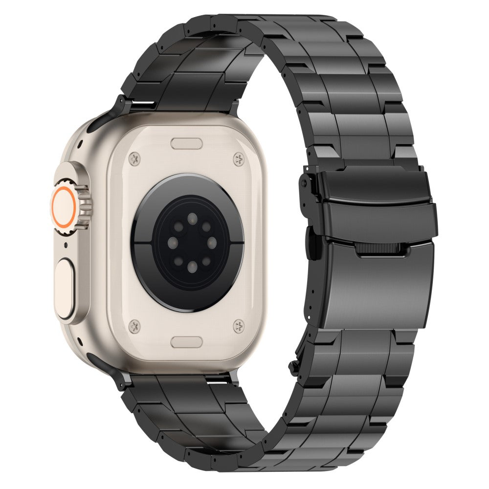 Rigtigt Slidstærk Metal Universal Rem passer til Apple Smartwatch - Sort#serie_1