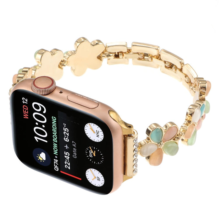 Meget Elegant Metal Og Sten Universal Rem passer til Apple Smartwatch - Guld#serie_2