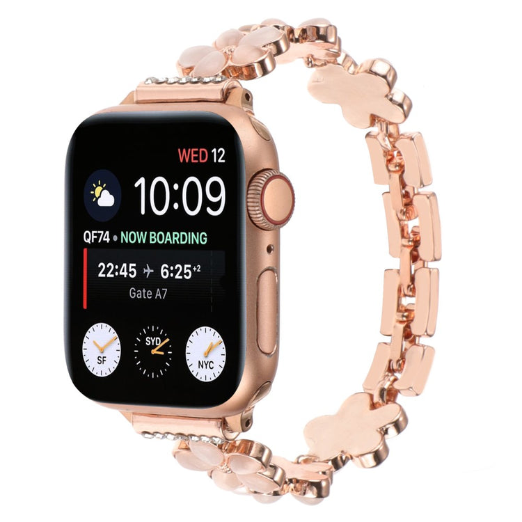 Meget Elegant Metal Og Sten Universal Rem passer til Apple Smartwatch - Pink#serie_5