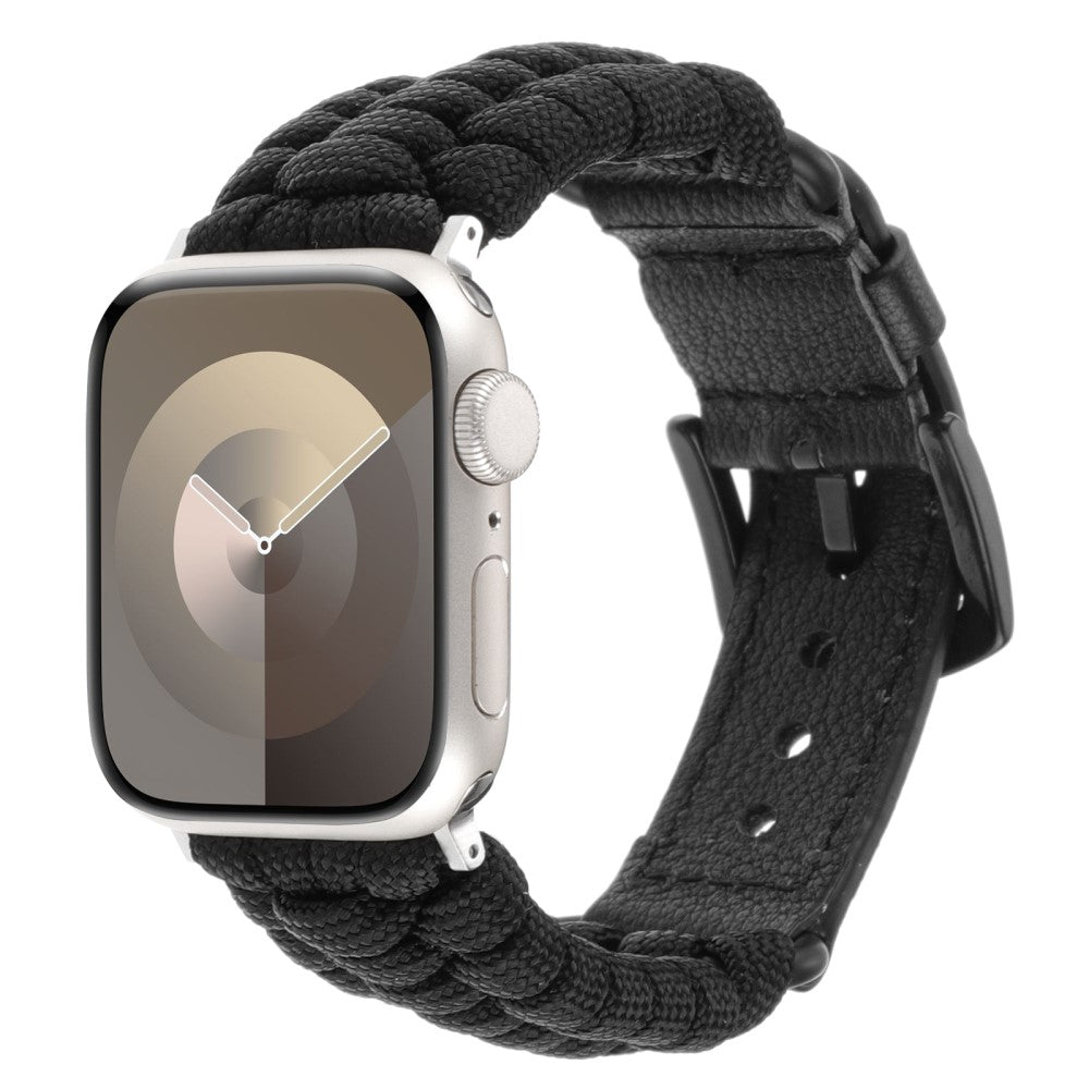 Fint Ægte Læder Universal Rem passer til Apple Smartwatch - Sort#serie_1