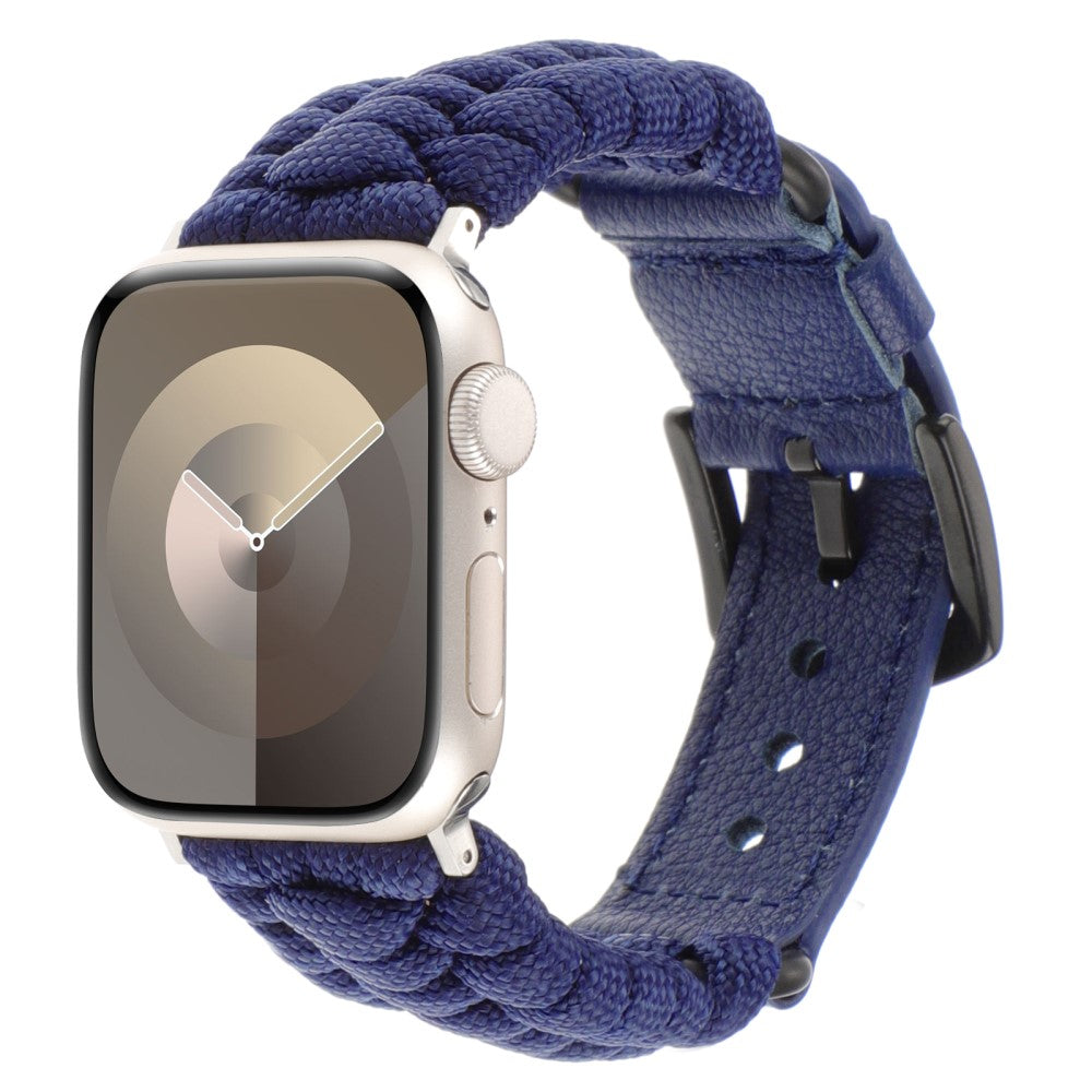 Fint Ægte Læder Universal Rem passer til Apple Smartwatch - Blå#serie_3