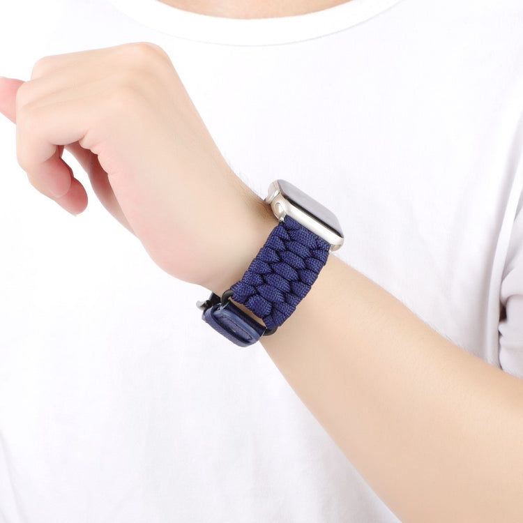 Fint Ægte Læder Universal Rem passer til Apple Smartwatch - Blå#serie_3
