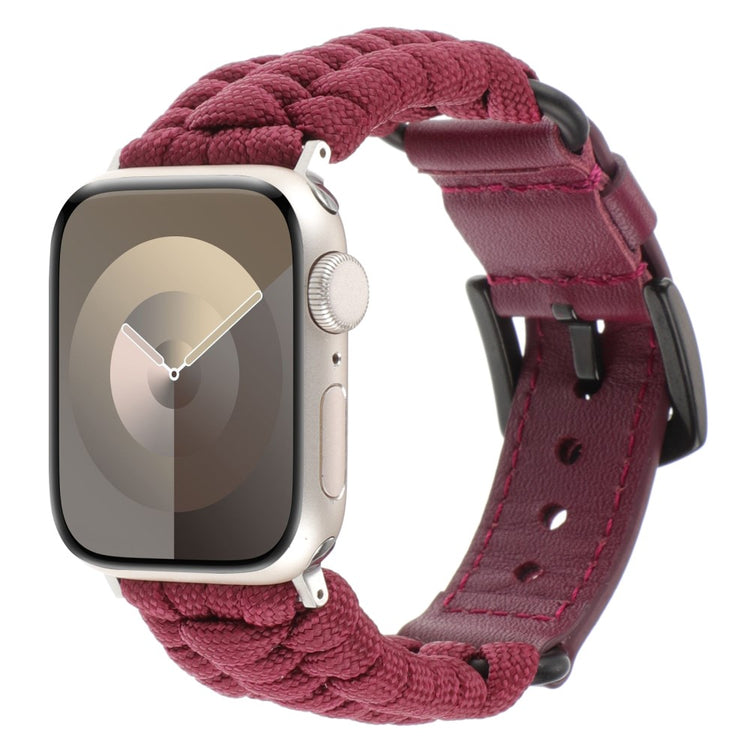 Fint Ægte Læder Universal Rem passer til Apple Smartwatch - Rød#serie_5