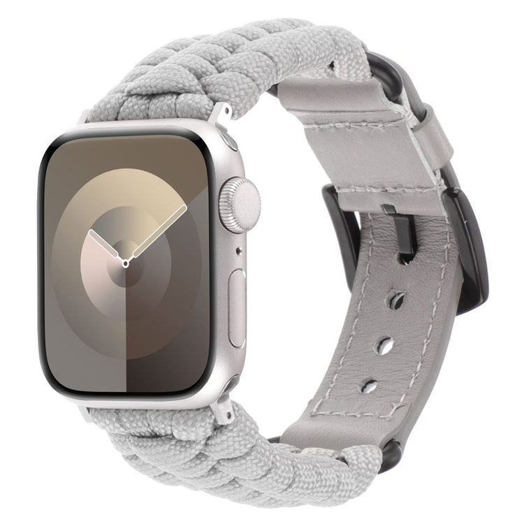 Fint Ægte Læder Universal Rem passer til Apple Smartwatch - Sølv#serie_6