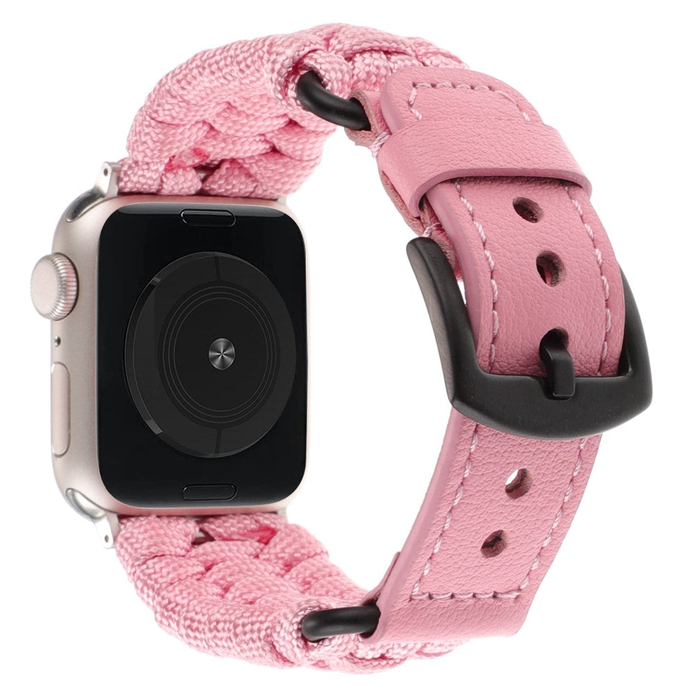 Fint Ægte Læder Universal Rem passer til Apple Smartwatch - Pink#serie_7