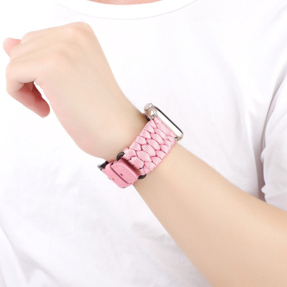 Fint Ægte Læder Universal Rem passer til Apple Smartwatch - Pink#serie_7
