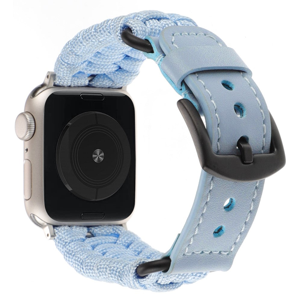 Fint Ægte Læder Universal Rem passer til Apple Smartwatch - Blå#serie_8
