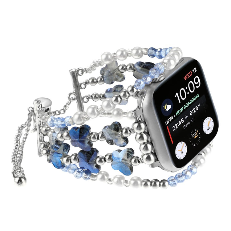 Vildt Skøn Metal Og Sten Universal Rem passer til Apple Smartwatch - Blå#serie_3