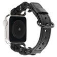 Stilren Ægte Læder Og Nylon Universal Rem passer til Apple Smartwatch