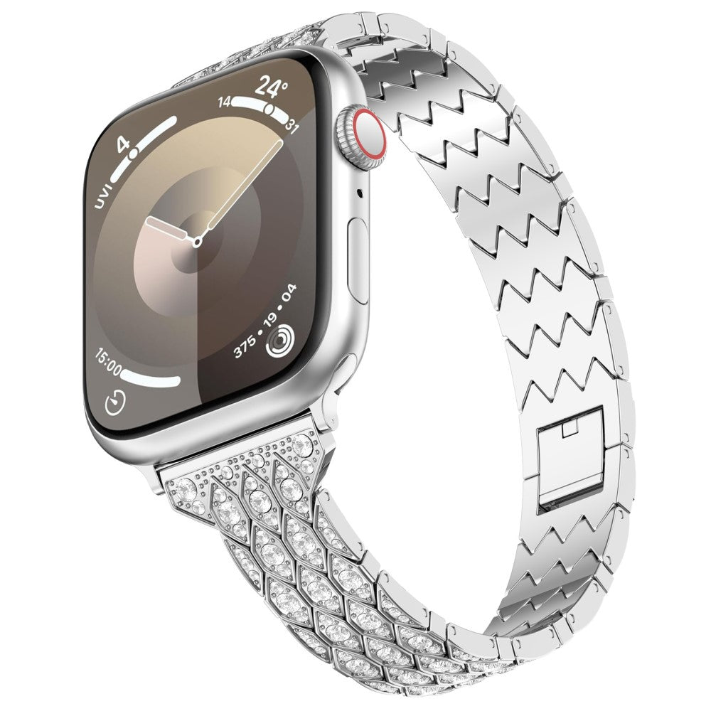 Meget Komfortabel Rhinsten Universal Rem passer til Apple Smartwatch - Sølv#serie_4