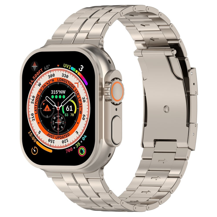 Mega Sejt Metal Universal Rem passer til Apple Smartwatch - Hvid#serie_3