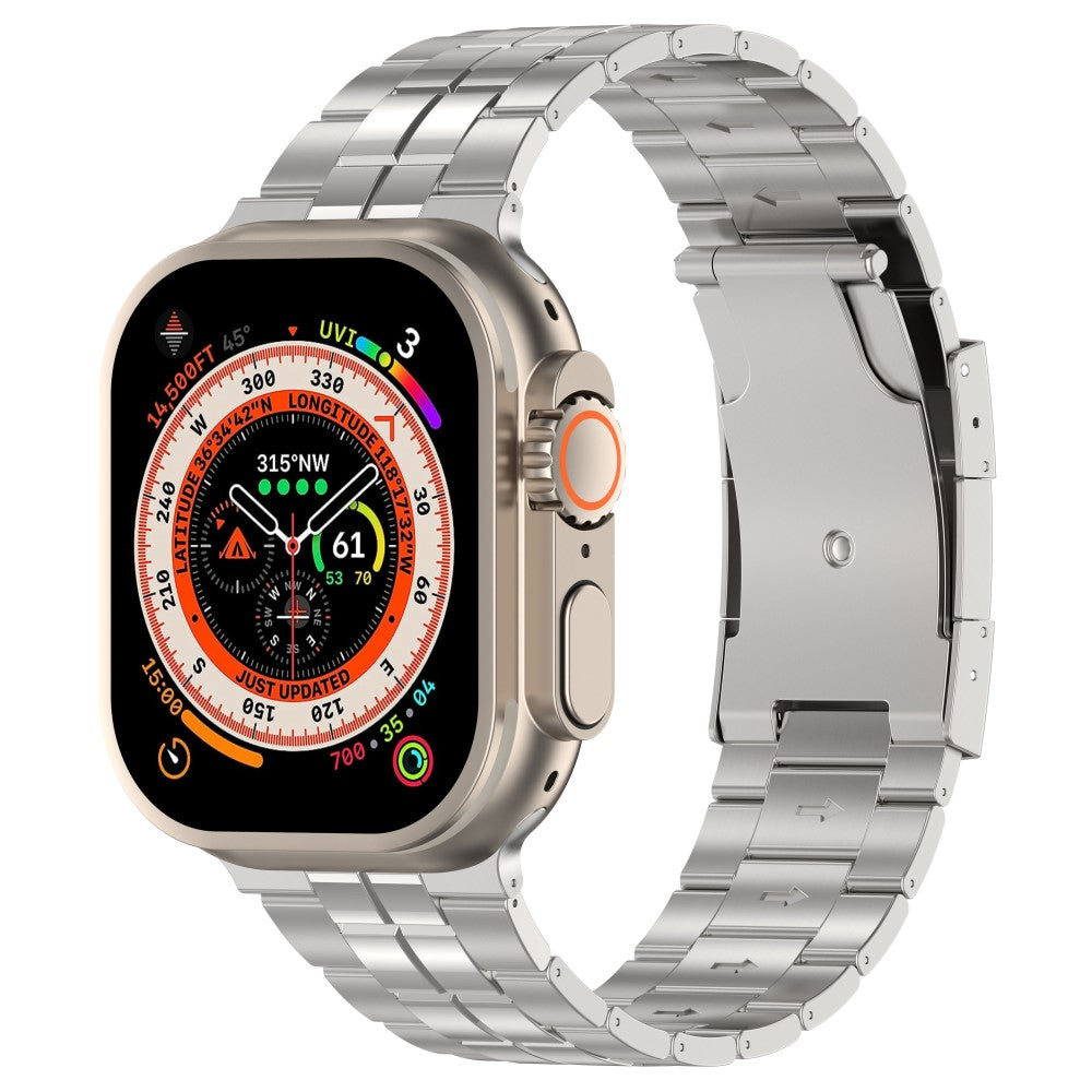 Mega Sejt Metal Universal Rem passer til Apple Smartwatch - Sølv#serie_4
