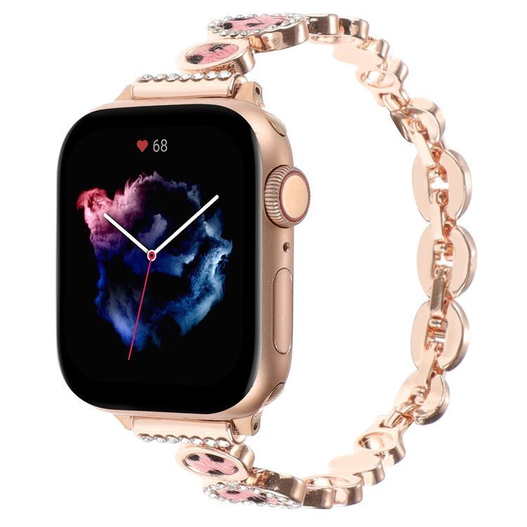 Vildt Holdbart Rhinsten Universal Rem passer til Apple Smartwatch - Pink#serie_1