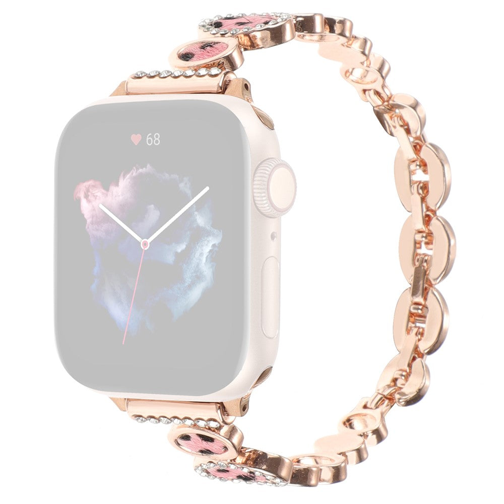 Vildt Sejt Rhinsten Universal Rem passer til Apple Smartwatch - Pink#serie_3