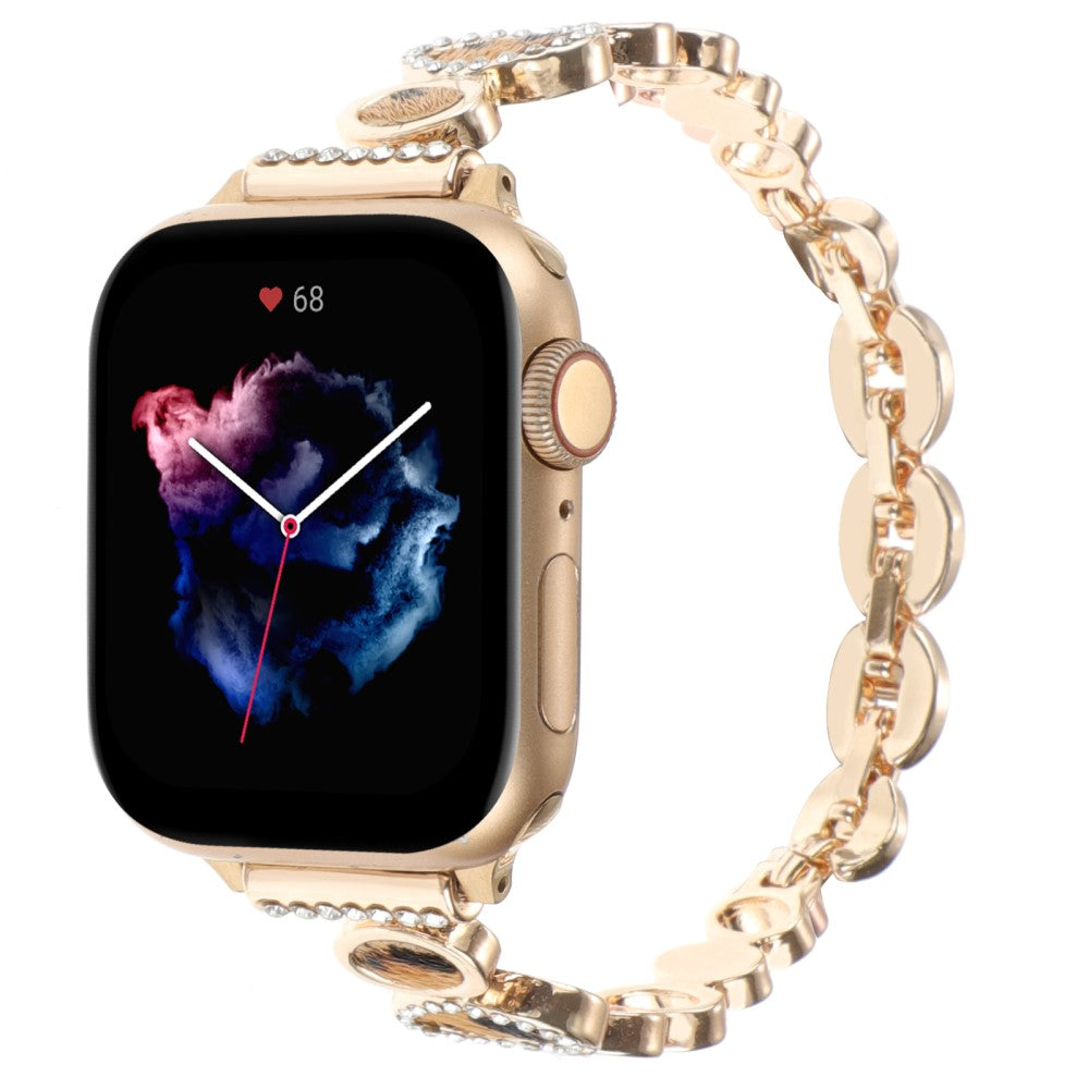 Vildt Sejt Rhinsten Universal Rem passer til Apple Smartwatch - Guld#serie_4