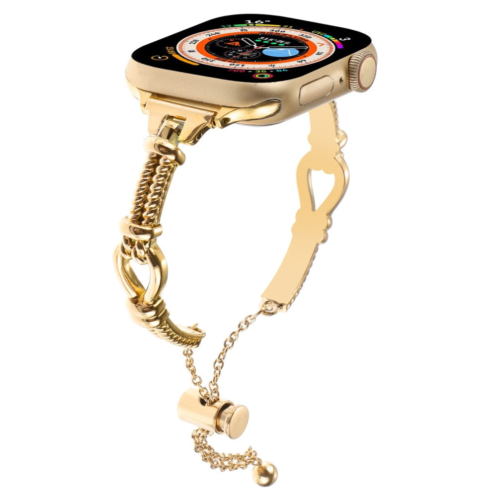 Helt Vildt Pænt Metal Universal Rem passer til Apple Smartwatch - Guld#serie_2