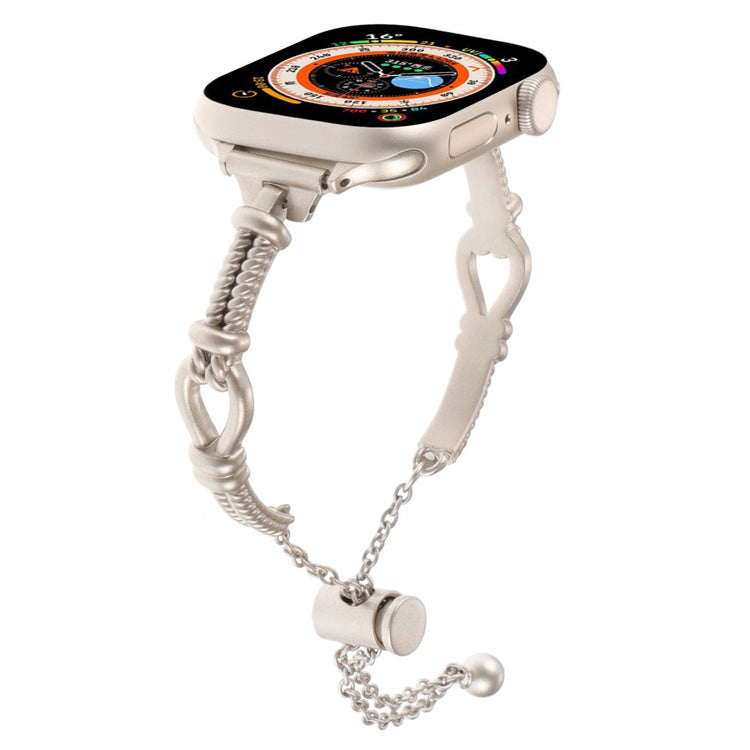 Helt Vildt Pænt Metal Universal Rem passer til Apple Smartwatch - Hvid#serie_4