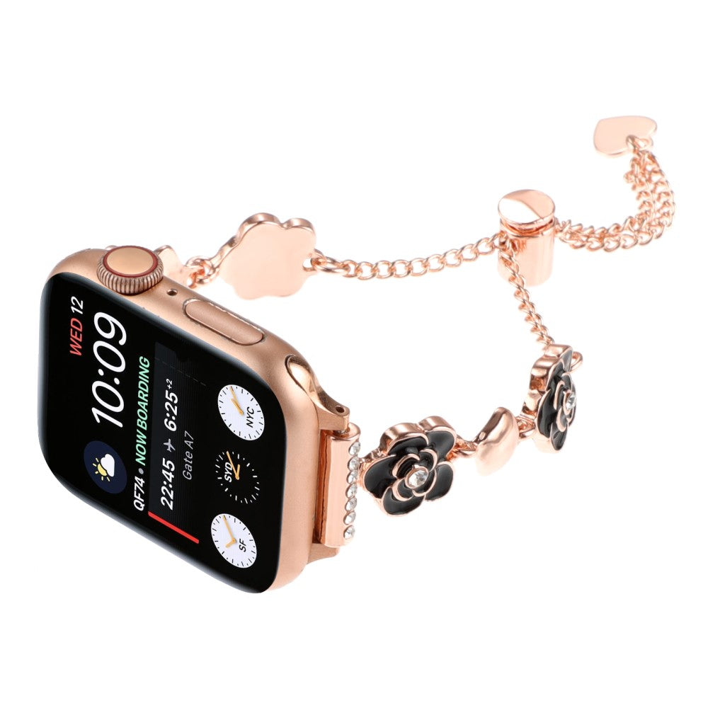 Udsøgt Metal Og Sten Universal Rem passer til Apple Smartwatch - Pink#serie_4