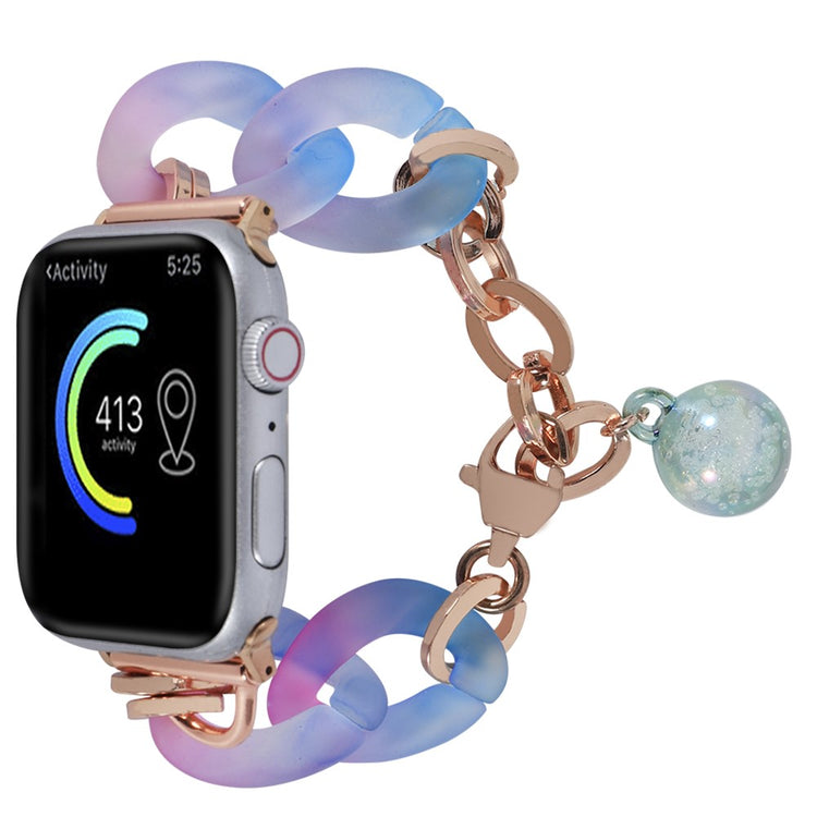 Mega Smuk Metal Og Sten Universal Rem passer til Apple Smartwatch - Blå#serie_1