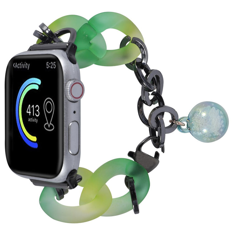 Mega Smuk Metal Og Sten Universal Rem passer til Apple Smartwatch - Grøn#serie_2