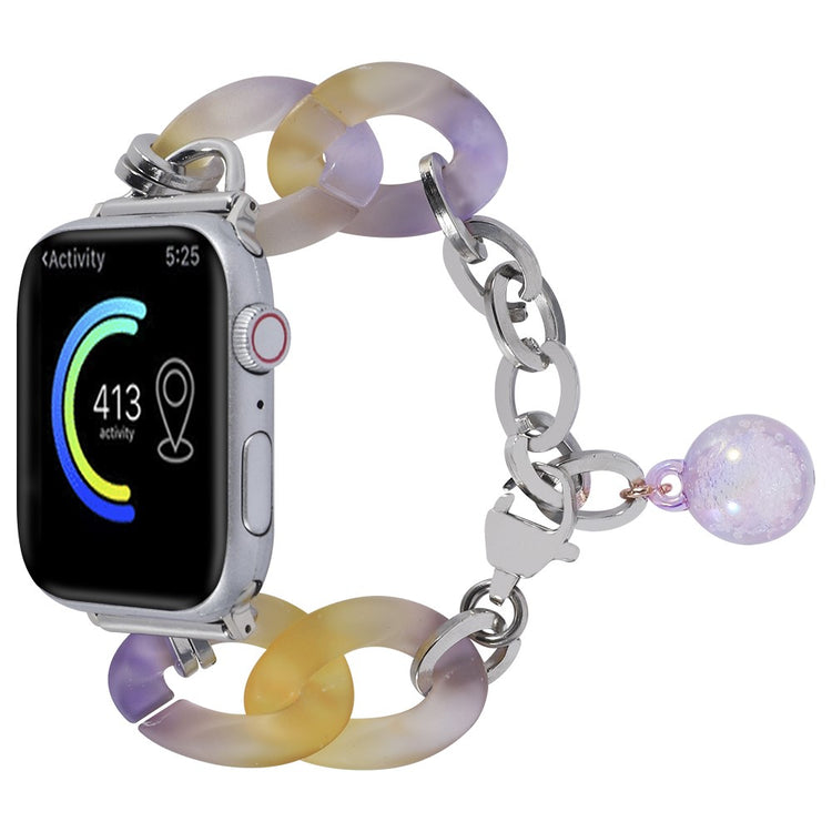 Mega Smuk Metal Og Sten Universal Rem passer til Apple Smartwatch - Lilla#serie_3