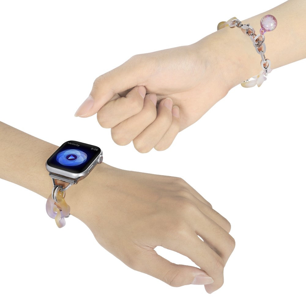 Mega Smuk Metal Og Sten Universal Rem passer til Apple Smartwatch - Lilla#serie_3