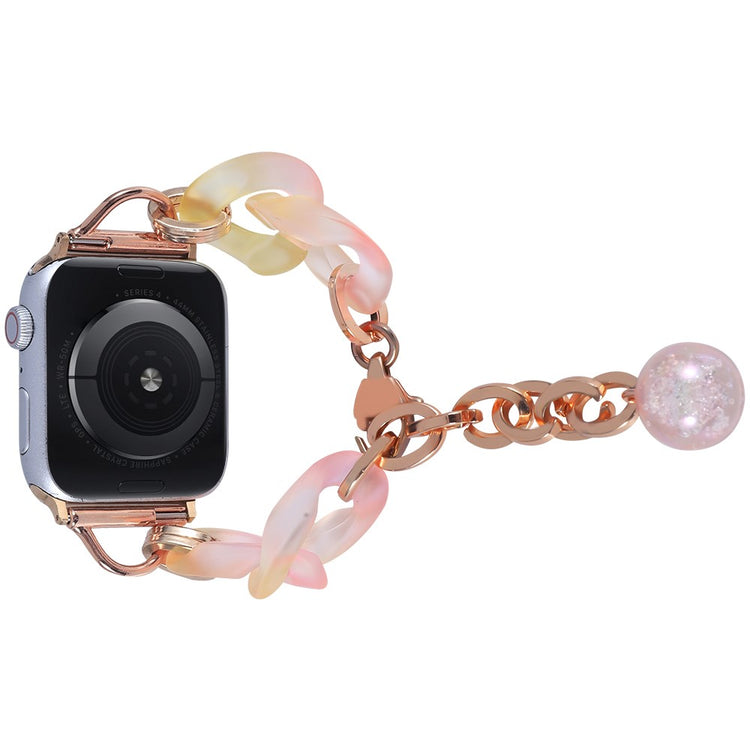 Mega Smuk Metal Og Sten Universal Rem passer til Apple Smartwatch - Pink#serie_4