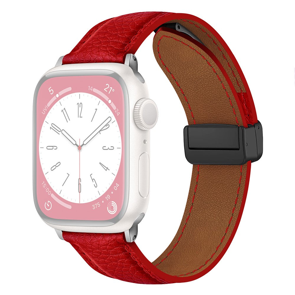 Vildt Godt Kunstlæder Universal Rem passer til Apple Smartwatch - Rød#serie_6