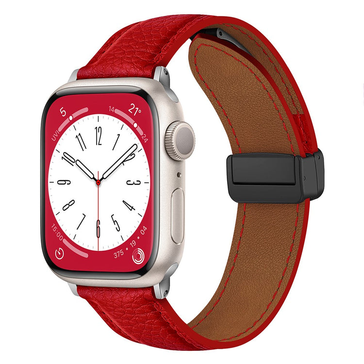 Vildt Godt Kunstlæder Universal Rem passer til Apple Smartwatch - Rød#serie_6