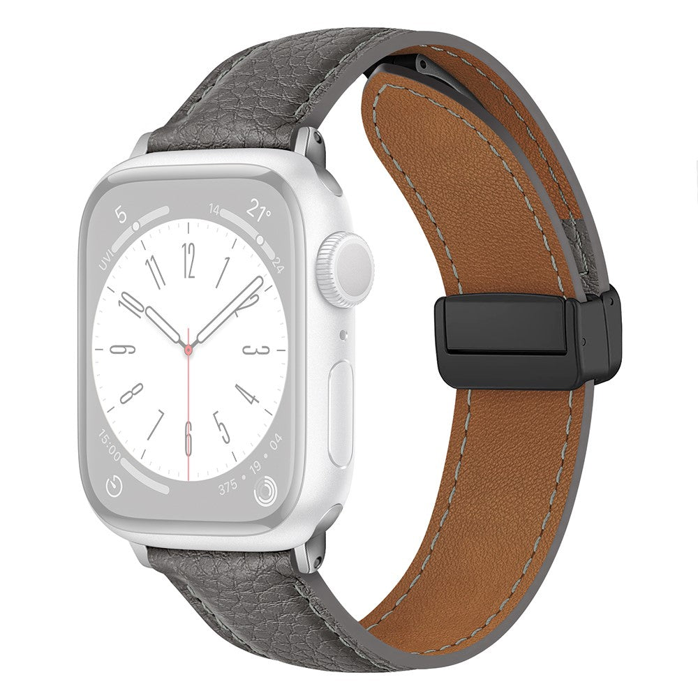 Vildt Godt Kunstlæder Universal Rem passer til Apple Smartwatch - Sølv#serie_10
