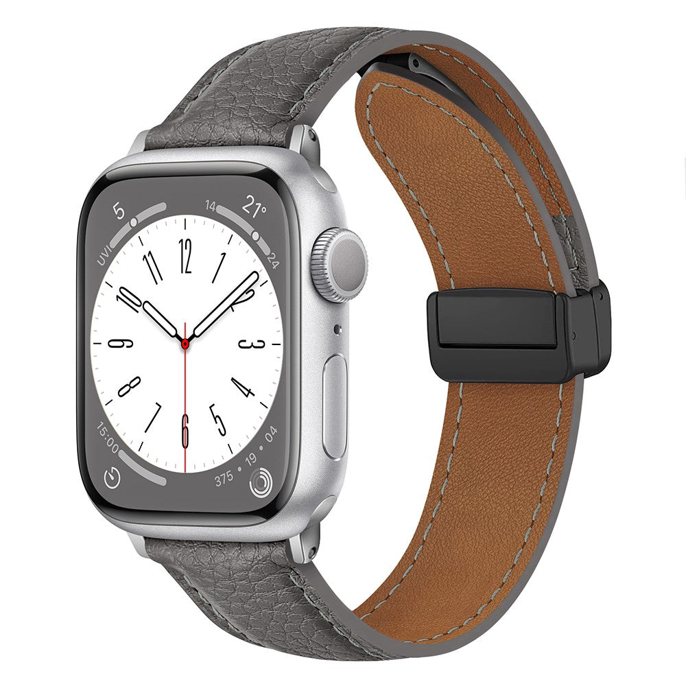 Vildt Godt Kunstlæder Universal Rem passer til Apple Smartwatch - Sølv#serie_10