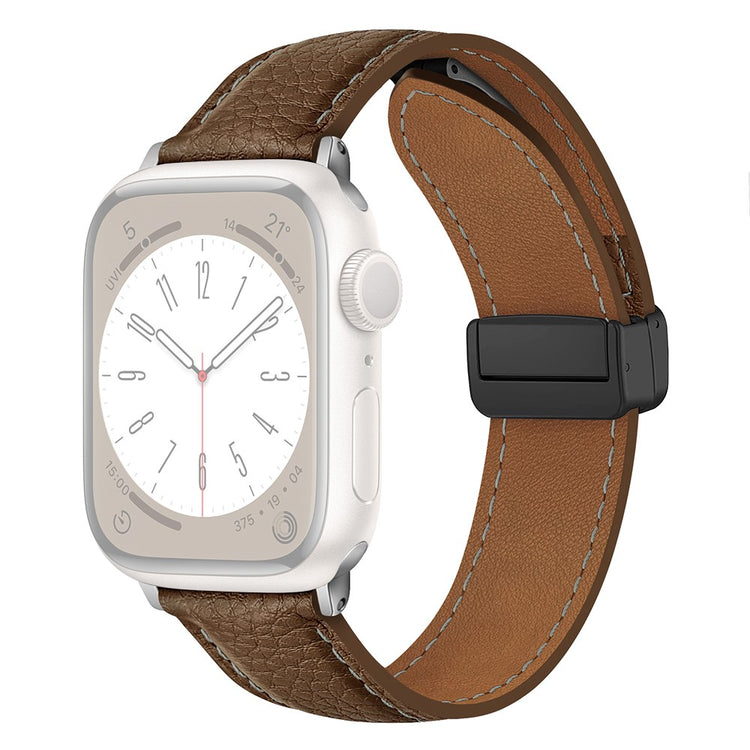 Mega Slidstærk Kunstlæder Universal Rem passer til Apple Smartwatch - Brun#serie_7