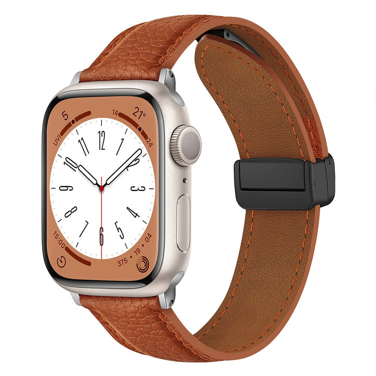 Mega Slidstærk Kunstlæder Universal Rem passer til Apple Smartwatch - Brun#serie_12