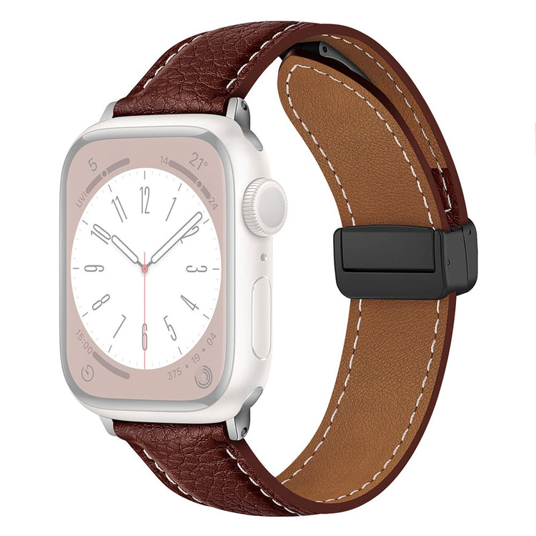 Mega Slidstærk Kunstlæder Universal Rem passer til Apple Smartwatch - Brun#serie_14
