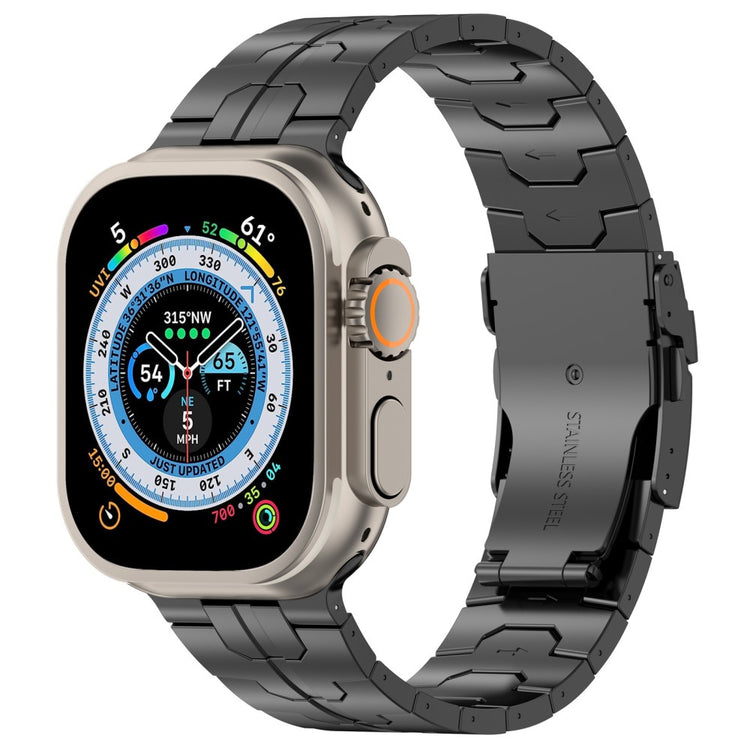 Mega Holdbart Metal Universal Rem passer til Apple Smartwatch - Sort#serie_2