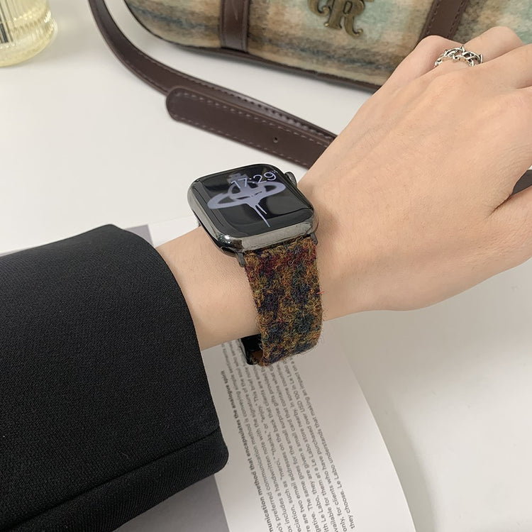 Helt Vildt Flot Filt Universal Rem passer til Apple Smartwatch - Brun#serie_1