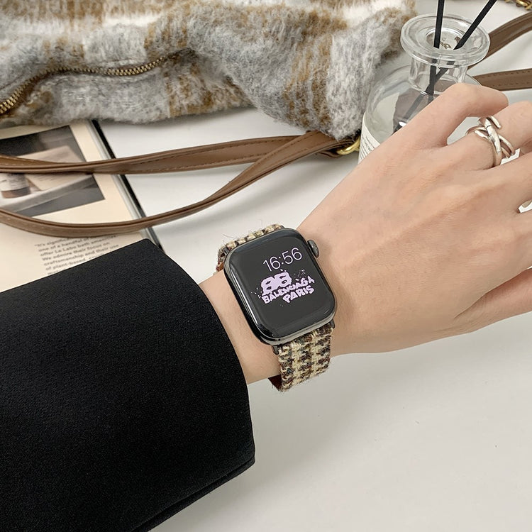 Helt Vildt Flot Filt Universal Rem passer til Apple Smartwatch - Sort#serie_4