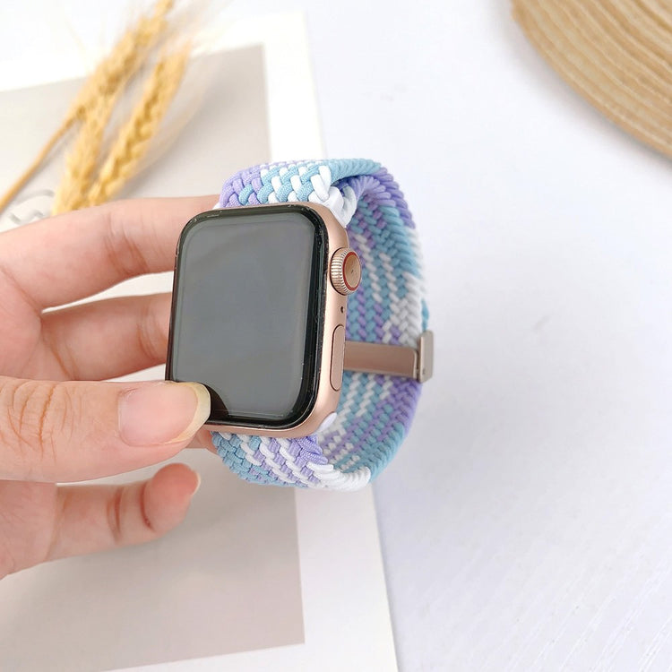 Mega Elegant Nylon Universal Rem passer til Apple Smartwatch - Blå#serie_7