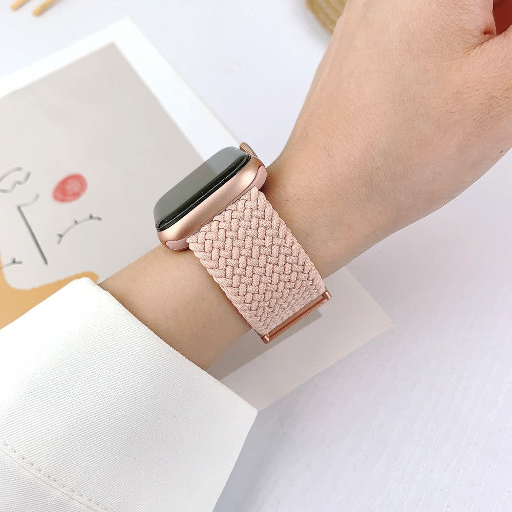 Mega Elegant Nylon Universal Rem passer til Apple Smartwatch - Pink#serie_12