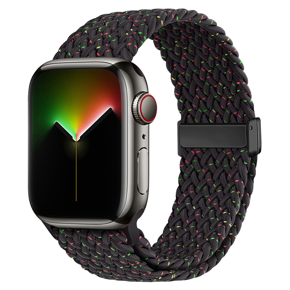 Mega Elegant Nylon Universal Rem passer til Apple Smartwatch - Sort#serie_13