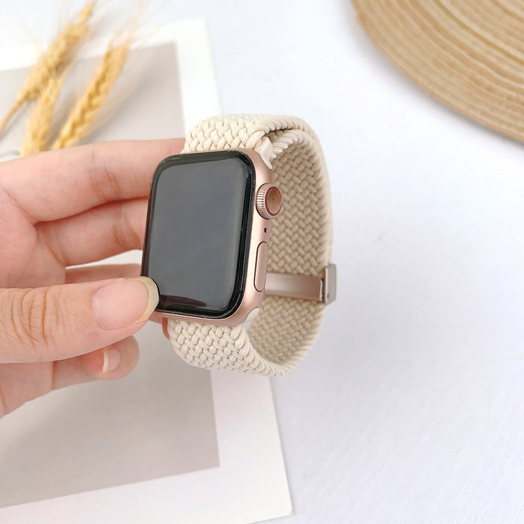 Mega Elegant Nylon Universal Rem passer til Apple Smartwatch - Hvid#serie_14
