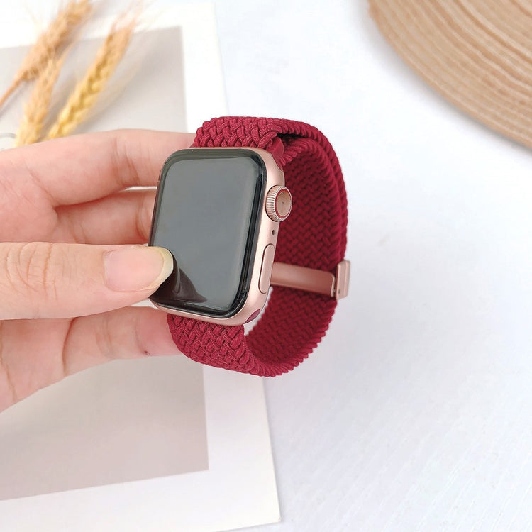 Meget Fed Nylon Universal Rem passer til Apple Smartwatch - Rød#serie_8