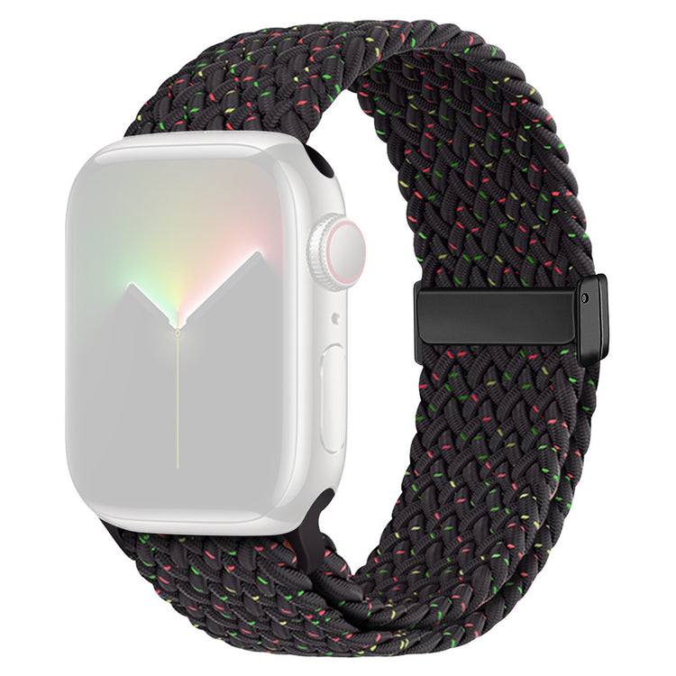 Meget Fed Nylon Universal Rem passer til Apple Smartwatch - Sort#serie_13