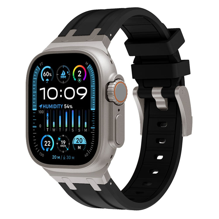 Rigtigt Kønt Silikone Universal Rem passer til Apple Smartwatch - Sort#serie_1