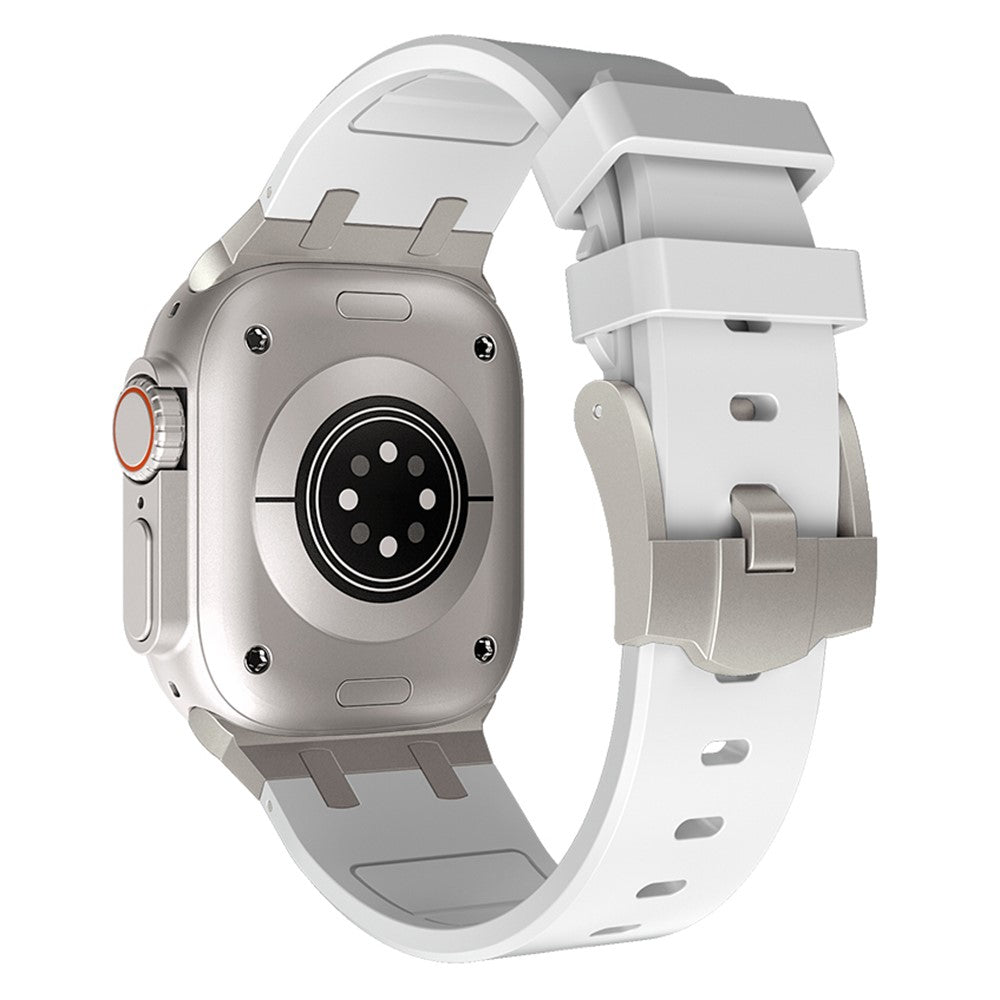 Rigtigt Kønt Silikone Universal Rem passer til Apple Smartwatch - Hvid#serie_2